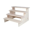 thumbnail image 5 of Wood Display Riser Stand Wooden Riser Display Shelf Organizer for Figurines 4 layer 30cm, 5 of 7