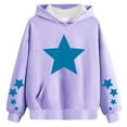 thumbnail image 4 of newwalpole Hoodies for Teen Girls Oversized Gradient Color Long Sleeve Sweatshirts Tween Girls Preppy Clothes Pullover Hoodies Purple for Size 7-8 Years, 4 of 4