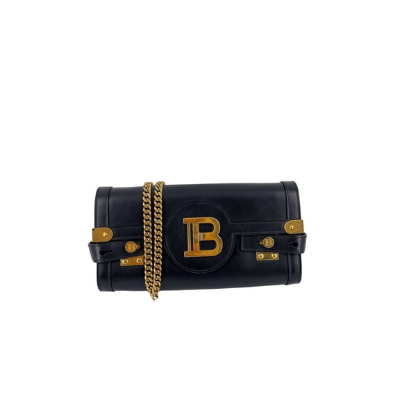 Pre-Owned Balmain B-Buzz Leather Black Leather Bag