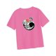 thumbnail image 2 of Tops de manga corta para mujer, camiseta informal, novedad, ropa de calle con ajuste holgado de dibujos animados, Tops de cuello redondo para viajes, uso diario ROSA ROSA Yinane Camiseta para mujer, 2 of 8