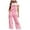 Pink, variant on CAIXIA Women's Baggy Adjustable Strap Denim Bib Overalls Barrel Jeans Casual Loose Wide Leg Denim Pant Jumpsuits,Pink