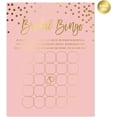 thumbnail image 2 of Koyal Wholesale Blush Pink Paper Bridal Shower Bingo Game Cards, Metallic Gold Confetti, 20-Pack, 2 of 2