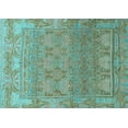 thumbnail image 1 of Ahgly Company Indoor Rectangle Abstract Light Blue Modern Area Rugs, 2' x 4', 1 of 4