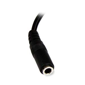 Black RCA to AUX Y Stereo Splitter Cable StarTech.com MUFMRCA 6-Inch 3.5mm Female to 2 x RCA Male 
