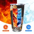 thumbnail image 6 of Susaid Graffiti Cool Duck Print 20oz Car Cup,Insulated Coffee Cup Fully Spill Proof Travel Coffee Mug, Stainless Steel Tumbler for Work Home Outdoor Car-Straw Two-piece Set, 6 of 8