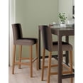 thumbnail image 2 of Brown Black Ombre Bar Stool Covers Set of 4, Modern Gradient Abstract Art Stretch Washable Bar Chair Covers with Backs, Removable Pub Counter Height Chair Cover for Kitchen Dining Room Cafe, 2 of 7