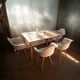 thumbnail image 2 of Sillas de Comedor Ergonomicas con Estructura de Madera Diseño Moderno Tipo Eames para Sala Oficina e Interiores Minimalistas con Soporte de Acero Set 4 Piezas Blanco, 2 of 5