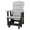 Black, Light Gray, variant on DutchCrafters Slat Fan Back Poly Adirondack Glider Outdoor Patio Chair