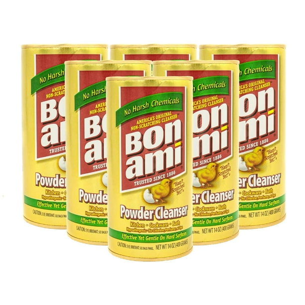 Bon Ami Polish and Cleanser Powder 14 Ounce (Set of 6) 6 pack NEW