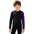 thumbnail image 4 of Unisex Children Athletic Tee, Color Block Long Sleeve Sports Running Shirt, 4 of 6