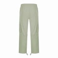 thumbnail image 4 of Men Solid Casual Multiple Pockets Outdoor Straight Type Fitness Pants Cargo Pants Trousers, 4 of 4