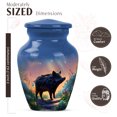 thumbnail image 2 of JAGASY Pig Memorial Urn for Ashes for Women, Blue Urns for Human Ashes Keepsake, Wild Boar Decorative Urns for Parents, Funeral Cremation Urn for Mother & Father, (3 Inch), 2 of 7