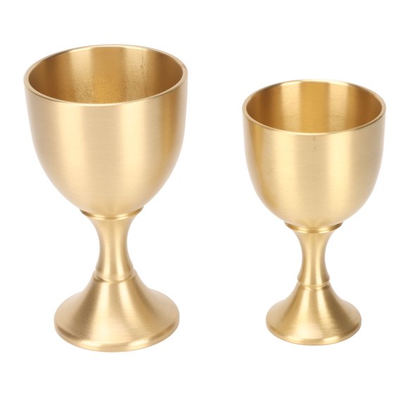 Cáliz vintage con acabado dorado, copas de vino pequeñas, decoración de mesa para fiestas, bodas, graduaciones, aniversarios y Navidad.