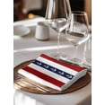 thumbnail image 6 of Nautical Anchor Cloth Napkins Set of 6 Reusable Dinner Napkins, Red Navy Blue White Stripe Geometric Cocktail Napkin Washable Table Napkins for Wedding/Holiday Party/Baby Shower 20"x20", 6 of 7