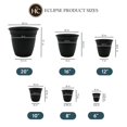 thumbnail image 4 of The HC Companies 12 Inch Eclipse Round Planter with Saucer - Indoor Outdoor Plant Pot for Flowers, Vegetables, and Herbs, Black, 4 of 8
