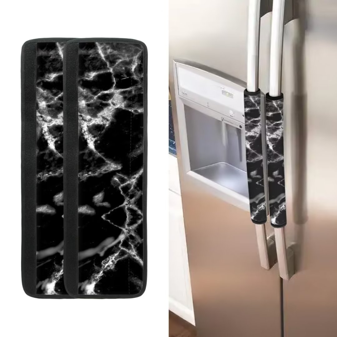 Renewold Marble Stripe Refrigerator Door Handle Cover AntiSlip Fridge