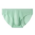 thumbnail image 2 of zeranth Men Seamless Ice Silk Briefs Low-rise 3D U-convex Ultra-Thin Panties Solid Color Quick Drying Underwear, 2 of 7