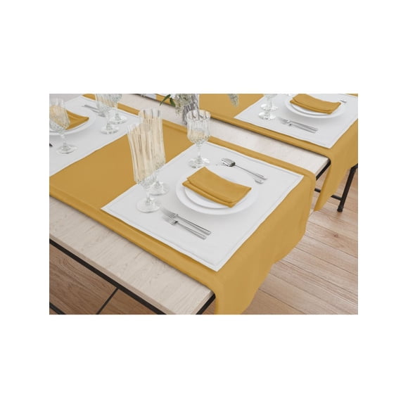 Nappe 72"x120 Pouces Tissu 7,1 Oz Polyester Filé "Tradition" Couleur Clair 2/ Paquet