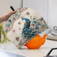 thumbnail image 3 of HELLHERO Peacock Tea Cozy Keep Warm Heat-Proof Teapot Dust Cover, 3 of 8
