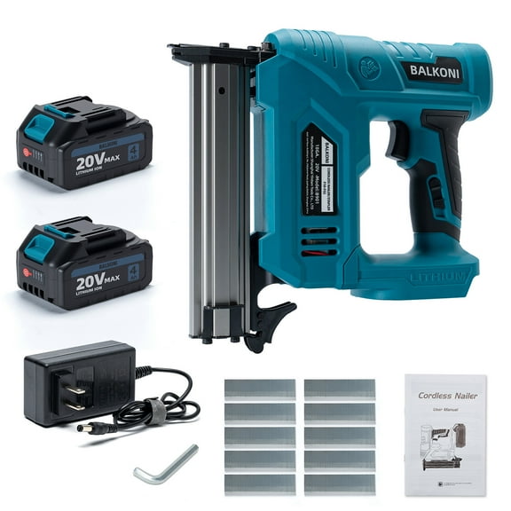 Cordless Electric Nail Gun, 4.0Ah X 2 Battery, F32 MAX, 1000 Piece Nails