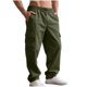 thumbnail image 2 of Ceisia Men's Spring Summer Solid Color Gift Workwear Pants - Straight Leg Tether Waist Zipper Button Pocket Casual Pants, 2 of 9