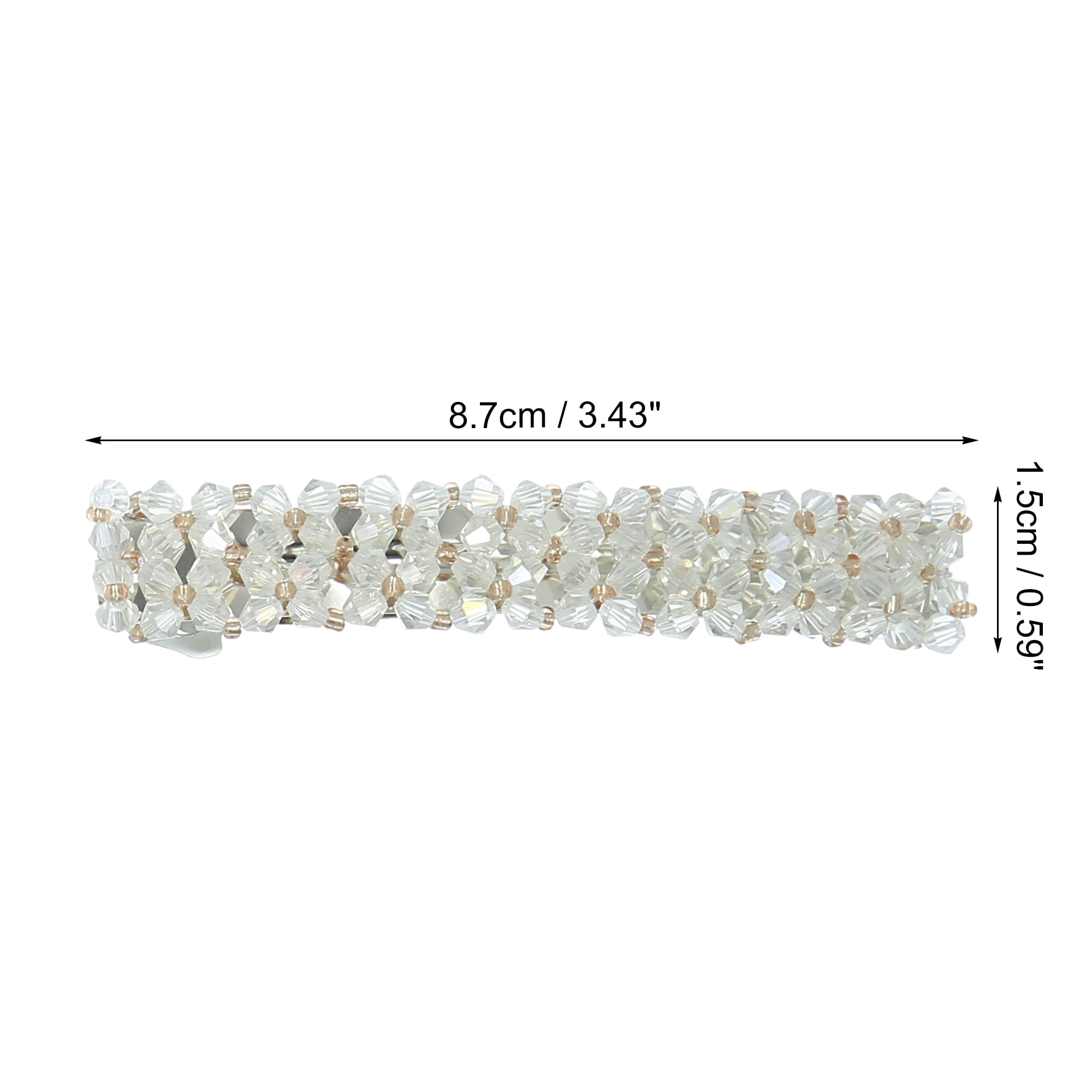 Unique Bargains 6Pcs Rhinestone Hair Side Clip Hair Accessories Girls Pink