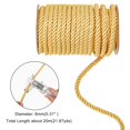 thumbnail image 2 of Cord Rope PH PandaHall de nailon trenzado de 8 mm, oro trenzado, 18,3 m, 2 of 9