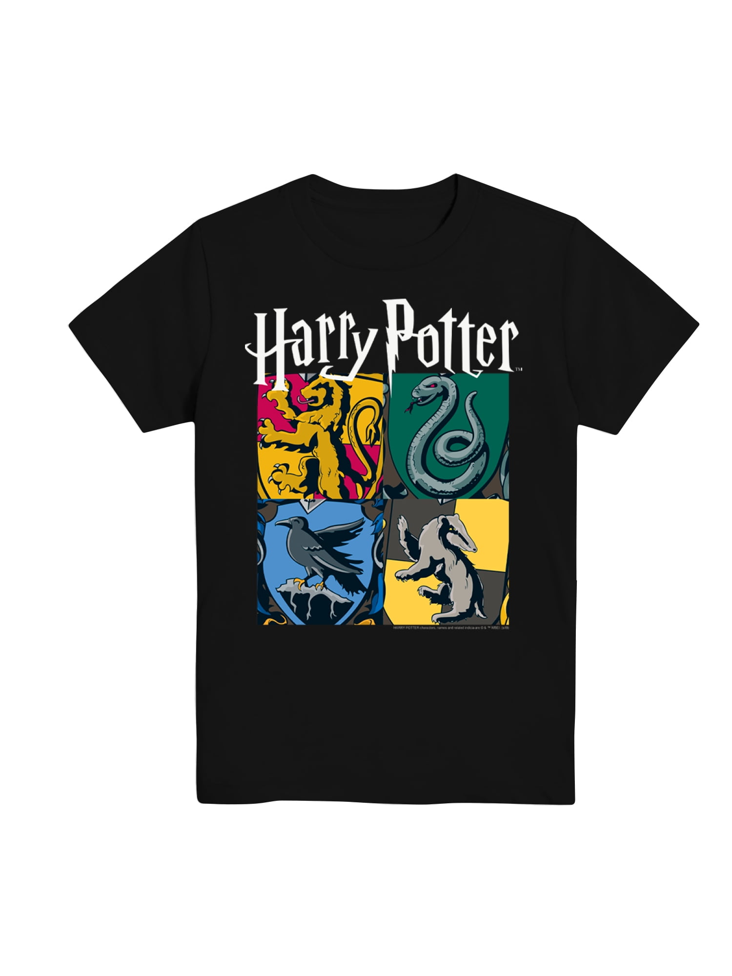 Harry Potter, Boys' & Big Boys' Graphic Tee, All Houses, Sizes 4-18