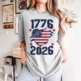 thumbnail image 2 of HCYSFG Womens Summer Crew Neck Elbow Sleeve Tops July 4th Independence Day Flag Motif Tees 250th Anniversary T-Shirts, 2 of 4