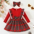 thumbnail image 2 of Ketyyh-chn99 Girls Fall Clothes Christmas Dresses for Toddler Baby Girls Princess Tutu Long Sleeve Xmas Dress with Headband Red,18-24 Months, 2 of 5