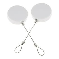 Hemoton 2pcs Retractable Security Cable Lock For Electronic Product Holder And Mobiles Phone Tether Anti Theft Cable Box Automatic Safety Cable Lock Wire In Steel