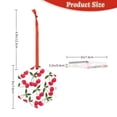 thumbnail image 3 of Naloa Cherry Acrylic Santa Tree Decorations Christmas Hanging Pendant for Christmas Winter New Year Party Hanging Decorations-Hexagon, 3 of 7
