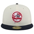 thumbnail image 2 of Men's New Era Cream New York Yankees Top Hat Chrome 59FIFTY Fitted Hat, 2 of 6