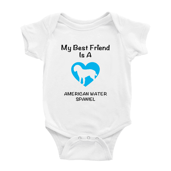 My Best Friend is A American Water Spaniel Dog Funny Baby Romper 0-3 Months