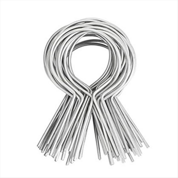 100 Bridas de Acero Galvanizado para Cercas, Aptas para Postes de Cerca, Alambre de Cerca de Metal con Postes en T, Bridas de Alambre de Cadena Rápida B