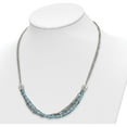 thumbnail image 3 of Stainless Steel Polished Reconstructed Turquoise 20.75In With 2In Ext Necklace (21 X 4.3) Made In China srn3018-21, 3 of 5