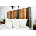 thumbnail image 4 of Barn Walls Harvest Mix Signature Design, Multicolored Solid Wood Headboard, Floating Panels, Wall Mount, Adjustable Height, Easy Assembly, California King Size, 4 of 10