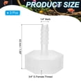 thumbnail image 2 of Uxcell Plastic Hose Barb Fitting, Adapter Connector Pipe Fitting for Water Liquid Air Gas Fuel 1/4" Barb x 3/4" G Female Thread, 2 of 7