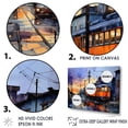thumbnail image 3 of Designart "Cobalt Streets With Contrasting Train Tracks" Factories Floater Framed Wall Art Prints, 3 of 5