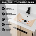 thumbnail image 3 of YANSHE 24''/ 30'' Freestanding Bathroom Vanity With Top Sink, Bathroom Storage Cabinet With 2 Soft Closing Doors, Modern Bathroom Storage Cabinet For Home Bathroom Decoration, 3 of 9