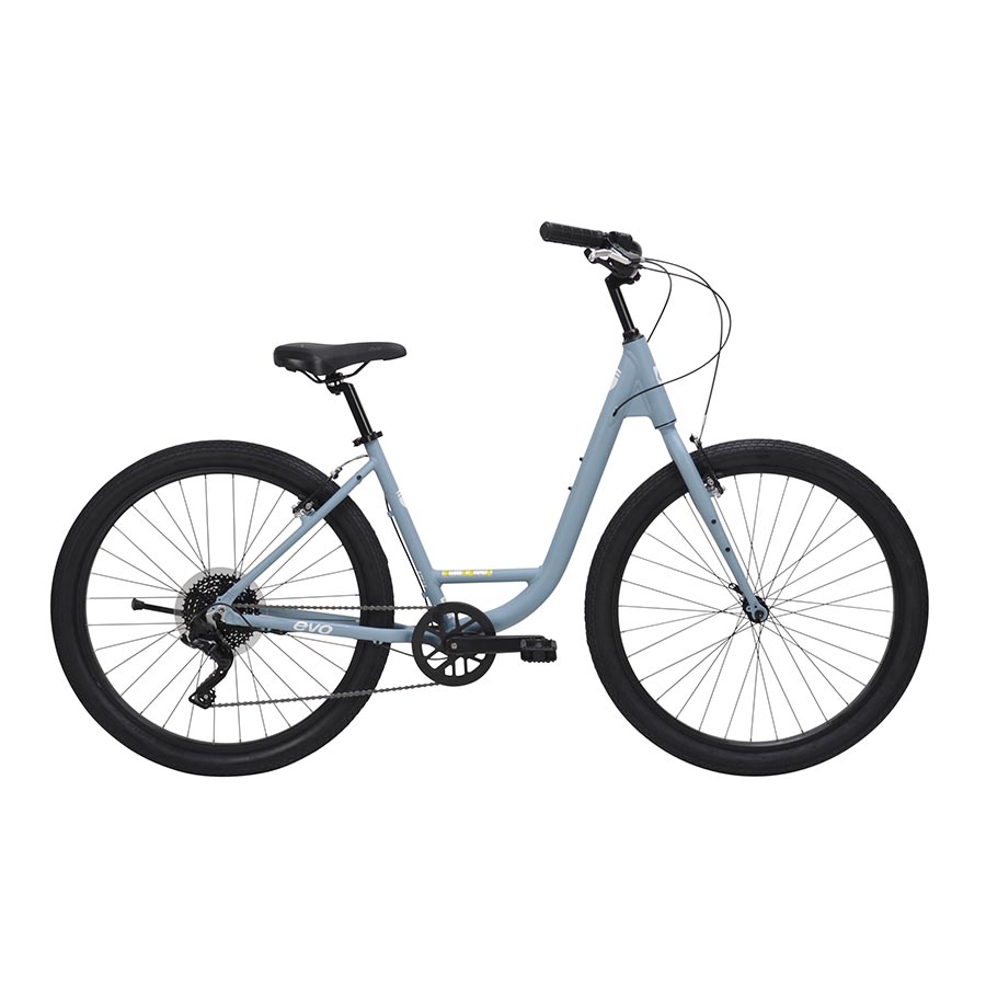 EVO PTH Low Step Hybrid Cruiser Bicycle 27.5'' Blue ML