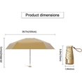 thumbnail image 2 of parapluie De Voyage Pliant (rose), Mini Parapluie 19 Pouces 6 Os Parapluie Compact Portable Coupe-vent, Avec Sac De Rangement Mini Parapluie De Vo, 2 of 5