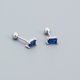 thumbnail image 1 of Pendientes de plata esterlina 925 para mujer, aretes de circonita cuadrada de oro de 14k, Piercing para la oreja, joyería de calidad de lujo, venta al por mayor, 2023, 1 of 2
