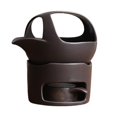 thumbnail image 4 of Soporte de luz de té de cerámica Calentador de cera de té Calentador de incienso de aceite esencial de moda, con calentador de estufa para sala de Negro mayimx Calentador de velas, 4 of 9