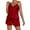 Red, variant on Tisuna Womens Stylish Silk Pajamas Solid Color Sleeveless V Neck Vest Tops And Shorts Sleepwear Set Breathable Sexy Women'S Evening Loungewear Beige Size L