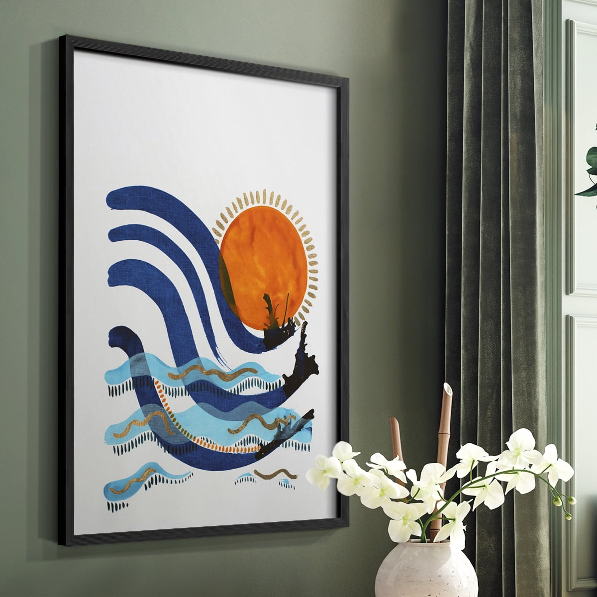 What a Way to Spend the Day Framed Print in Black Solid Wood 8 x 10 Framed Print