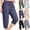 #01 Navy, variant on Womens Elastic Waist Drawstring Cargo Capri Pants 6 Pockets with Zippered Drawstring Cuffs Cropped Pants Casual Capris Quick Dry, #01 Green, M