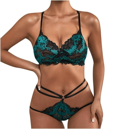 

Mrat Seamless Lingerie Womens Cotton Panty Soft Fashion Ladies Lingerie Corset Lace Sleepwear Underwear Tops+Briefs Suit Female Panties Multi Pack