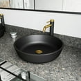 thumbnail image 5 of VIGO Lexington Single Handle Single-Hole Bathroom Vessel Faucet in Matte Gold and Carbon Fiber, 5 of 10