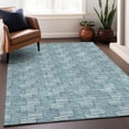 thumbnail image 5 of HomeRoots 673017 8 x 10 ft. Teal & Beige Abstract Geometric Washable Machine Made Rectangle Area Rug with UV Protection, 5 of 9
